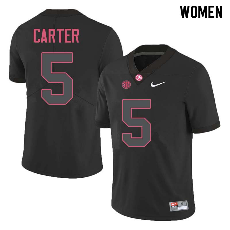 Women #5 Shyheim Carter Alabama Crimson Tide College Football Jerseys Sale-Black